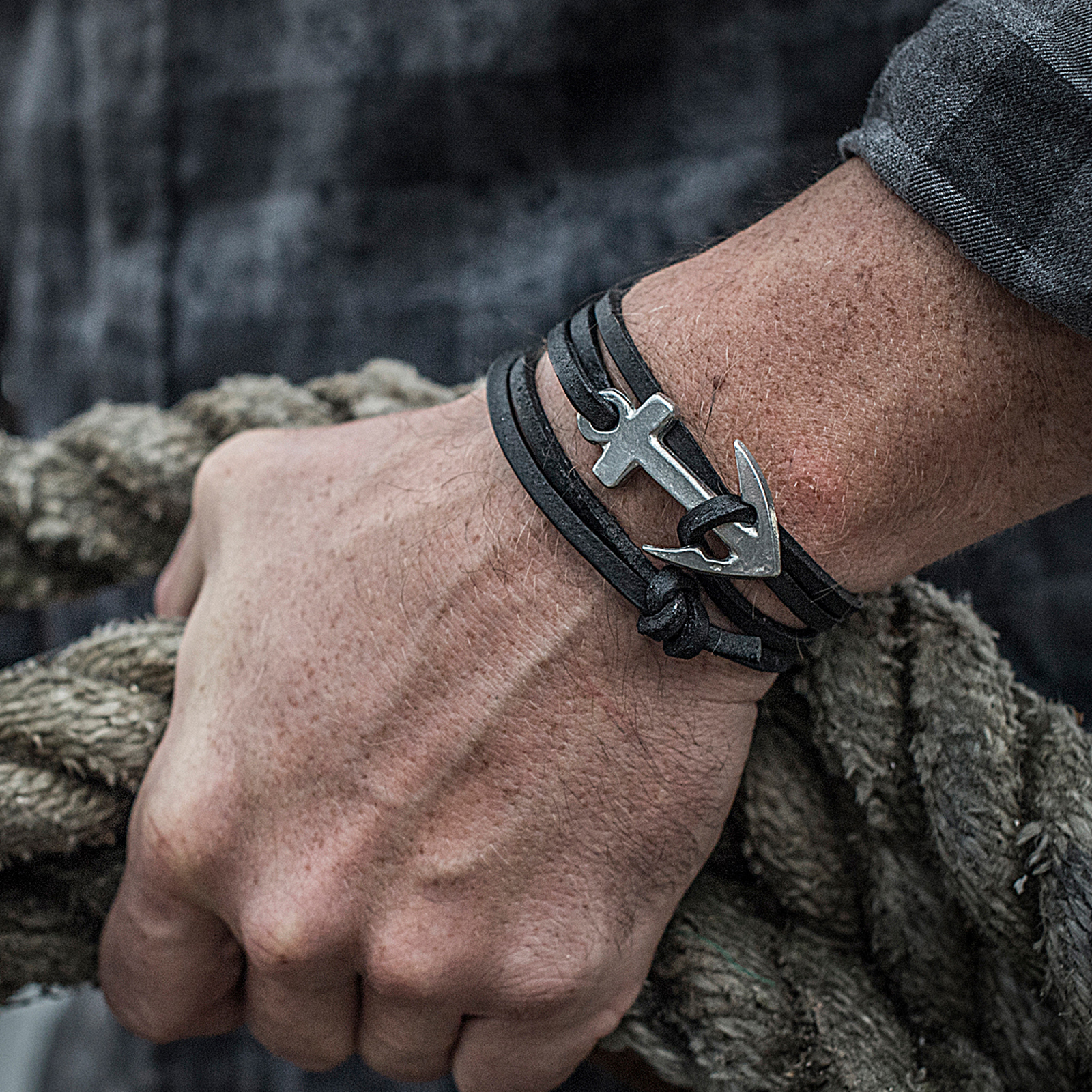 KJP Black Anchor Bracelet - Old Cartagena – Marie's Jewelry Store