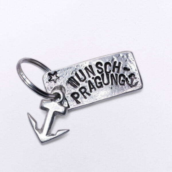 Key ring with desired embossing and anchor from Neptune jewelry.