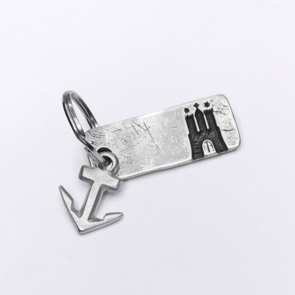 Key fob Hamburg Hammaburg Lütt and additional anchor from Neptune jewelry