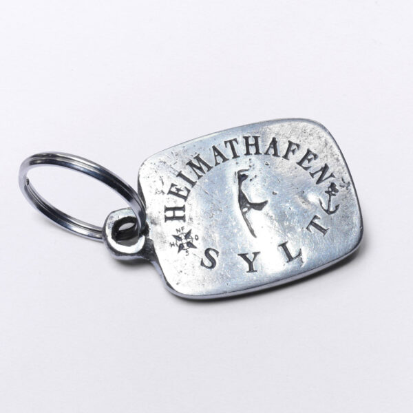 Large key ring: Sylt home port, deepened motif, from Neptune jewelry.