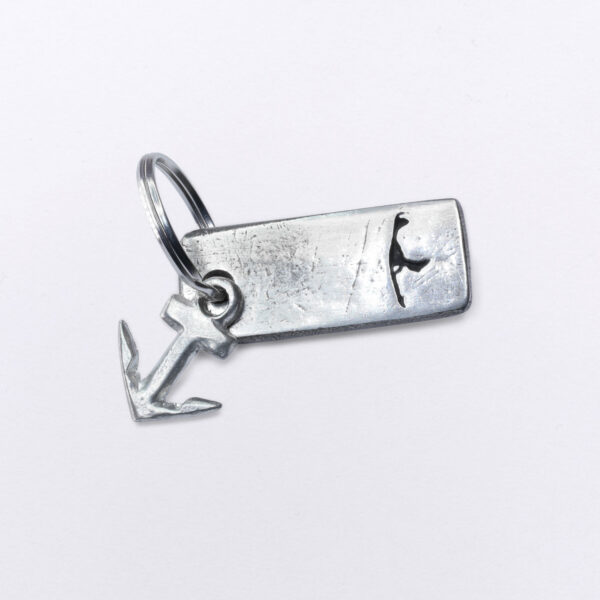 Island of Sylt key ring with additional anchor from Neptune jewelry.