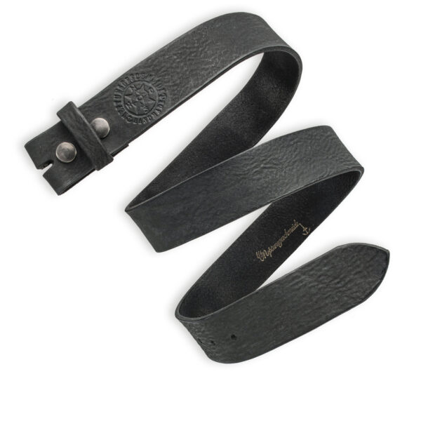 Ceinture interchangeable simple anthracite doux par Neptunsgeschmeide. Photo du bracelet en cuir, qualité souple. Couleur anthracite. 4 cm de largeur.