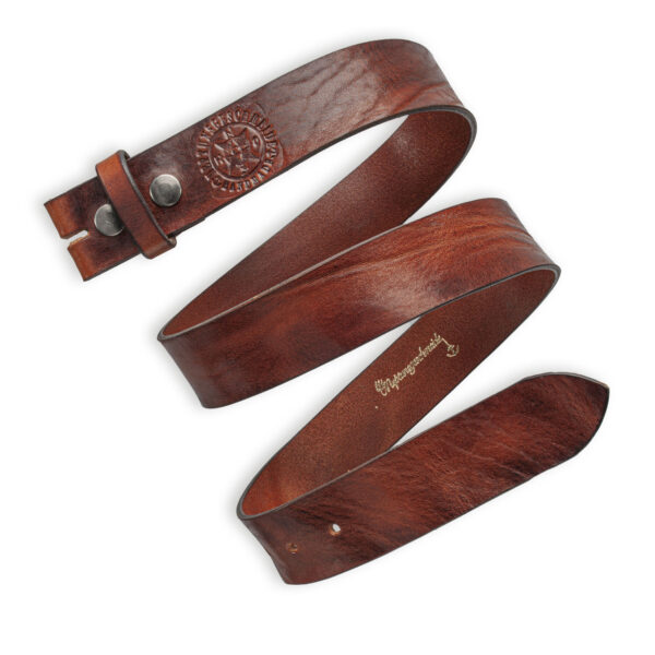 Simple interchangeable belt, chestnut brown, made by Neptunsgeschmeide. Picture of the leather strap, solid quality. 4 cm width.