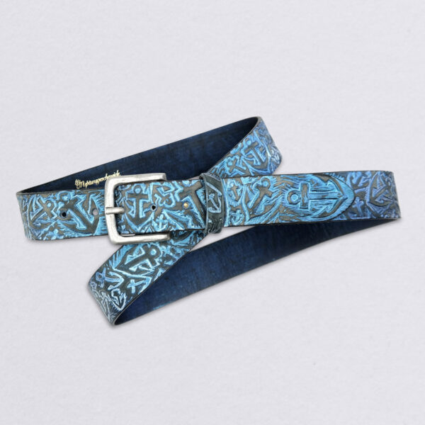 Ceinture Ancre Turquoise : Boucle Simple Kiel. Changer l'ancrage de la sangle. Boucle de quille principale en argent.