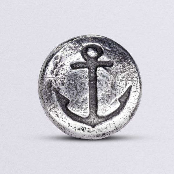 Large knob anchor, pewter furniture handle from Neptune jewelry, motif deepened. main view