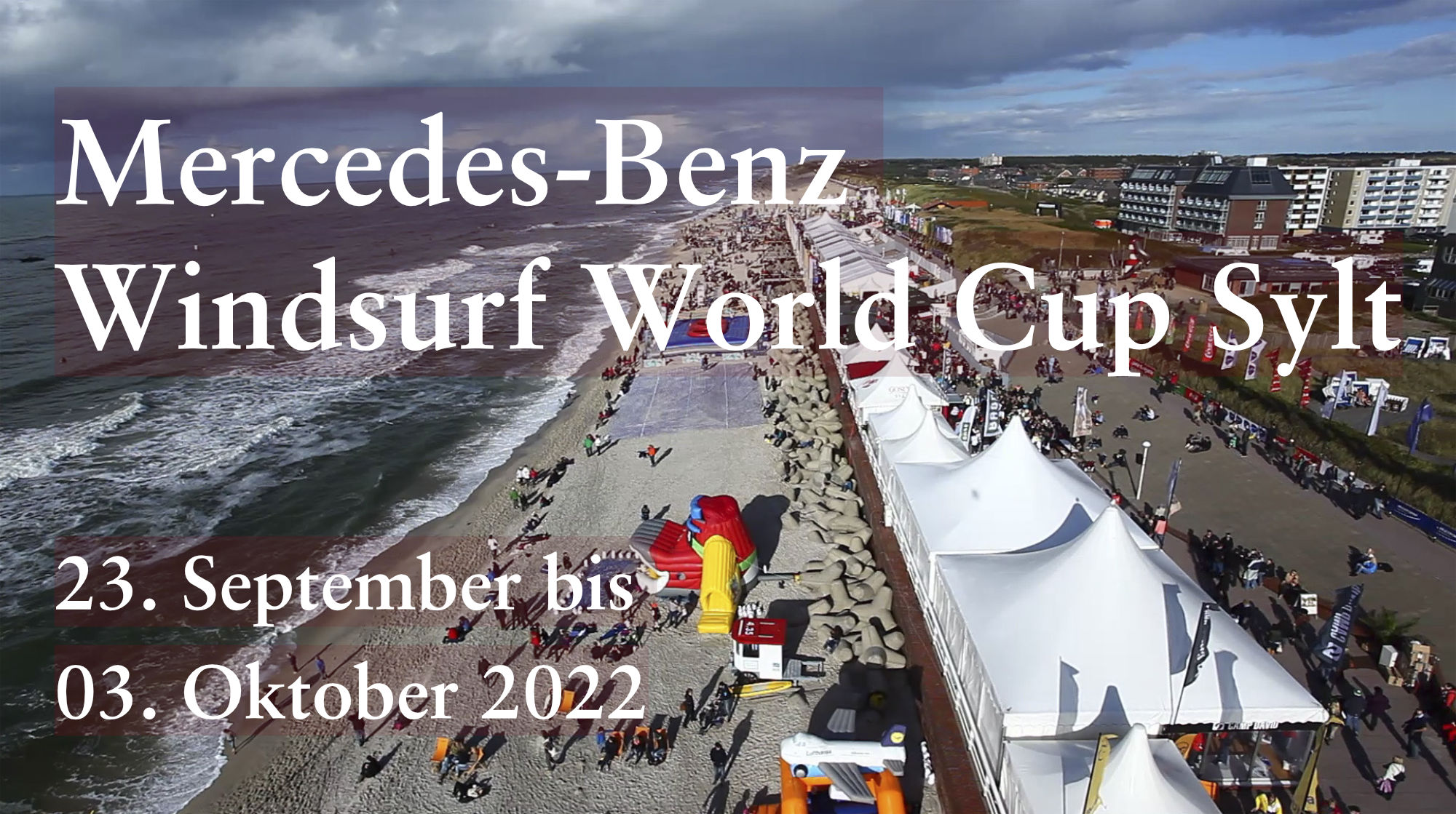 Neptunsgeschmeide Titelbild News Mercedes-Benz Windsurf World Cup Sylt 2022. Bild: copyright: AIR MANICS / HOCH ZWEI